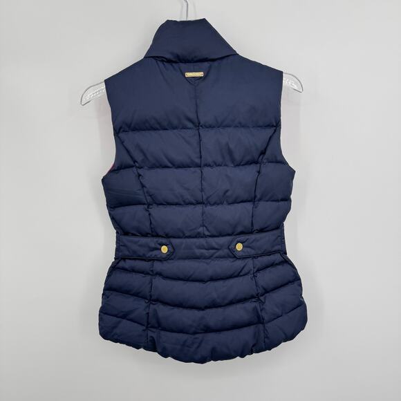 Lilly Pulitzer Isabelle puffer vest down filled XS zip front quilted navy blue - Picture 5 of 12